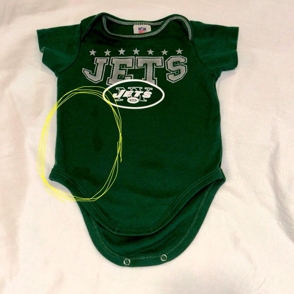 NFL New York Jets 2 Pc Creeper One Piece Bodysuits Infant Baby Size 0-3 - Picture 2 of 4